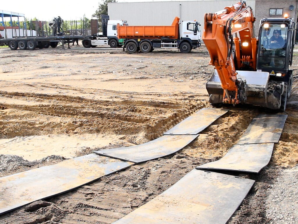 Les plaques de roulage synthétiques évitent d’endommager la surface