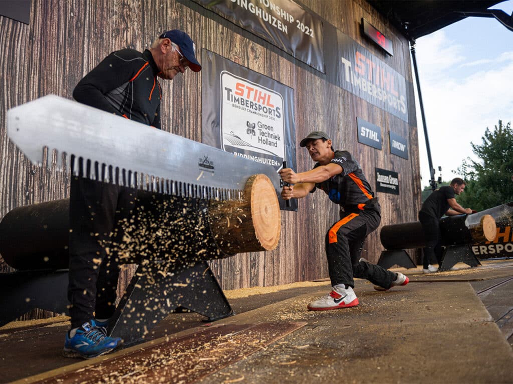 Le Néerlandais Redmer Knol remporte le Championnat STIHL Timbersports® Benelux 2022