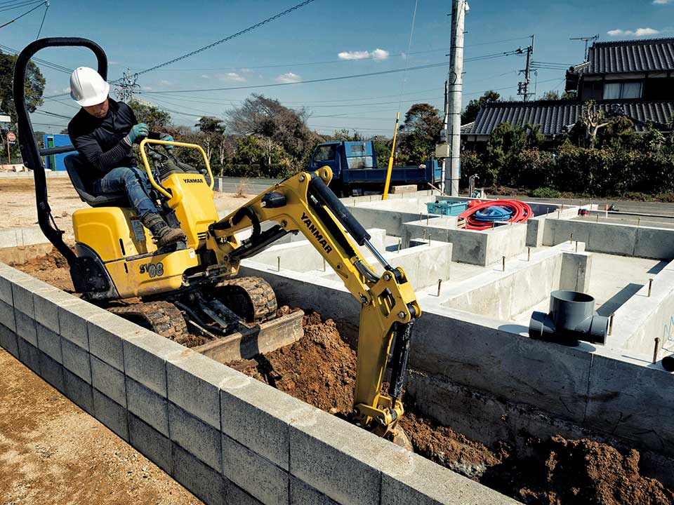 Yanmar SV08 erg aantrekkelijk voor groene sector.